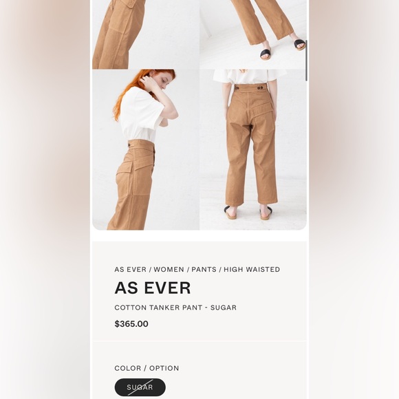 As Ever NYC Tanker Pant- Sugar - Picture 4 of 16